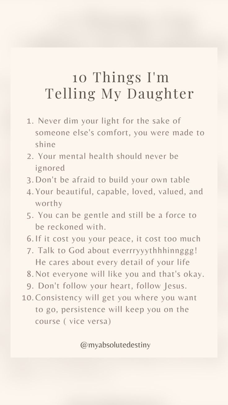 a poem written in white with the words telling you to tell my daughter on it