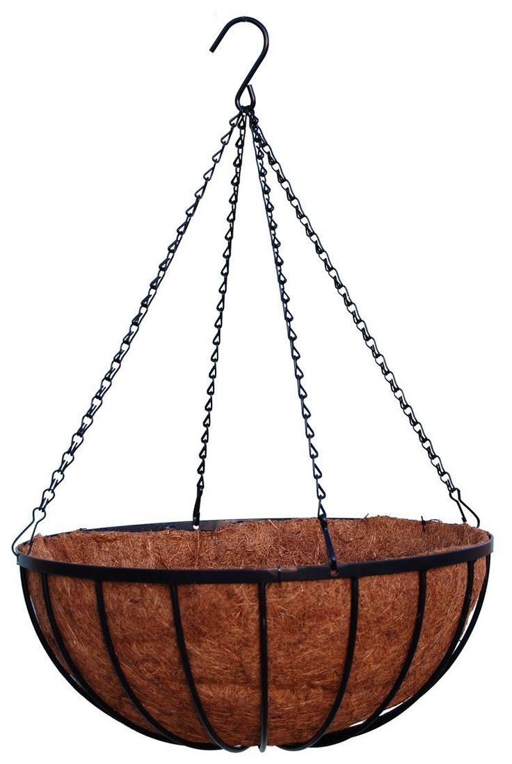 a hanging planter with chains attached to it