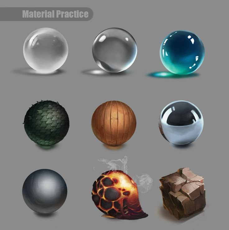 an assortment of different shapes and sizes of balls