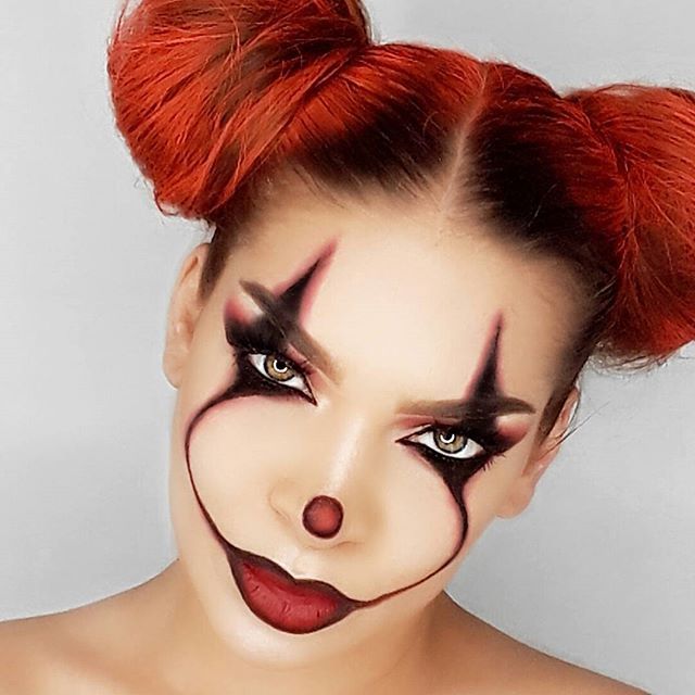 as much as I hate clowns, this makeup is awesome. Nem Halloween Makeup, Halloween Simples, Carnaval Make-up, Halloween Makeup Clown, Fantasy Make-up, Halloweenský Makeup, Halloween Make-up Looks, Holloween Makeup, Creepy Halloween Makeup