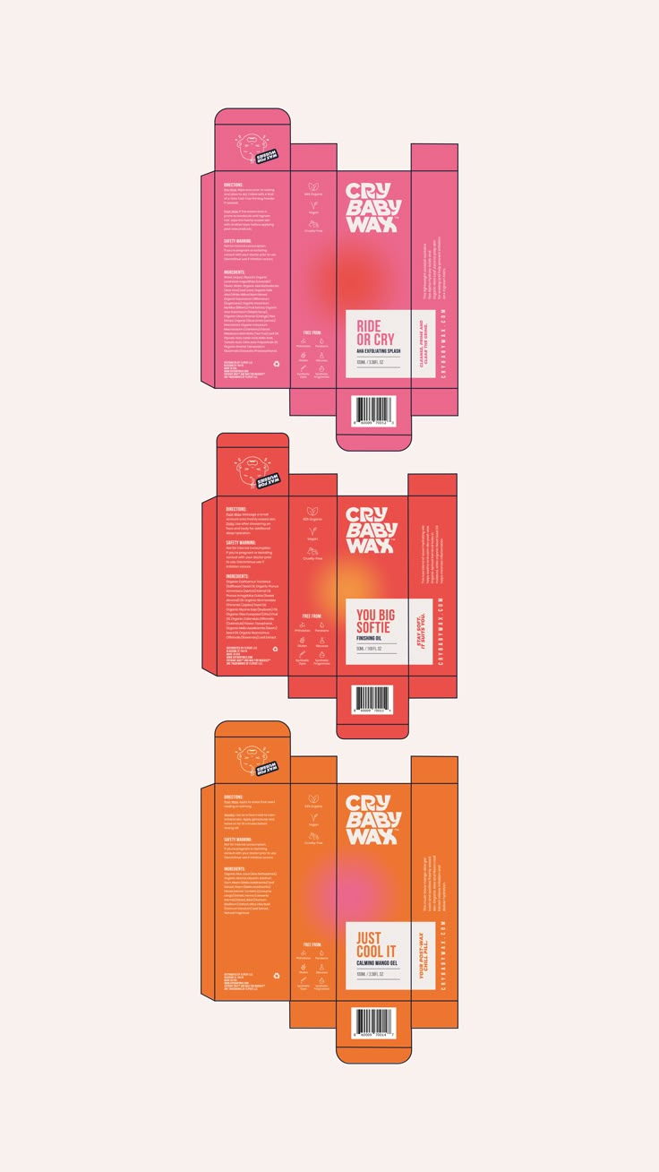 an orange and pink brochure is shown in three different sections, with the same color