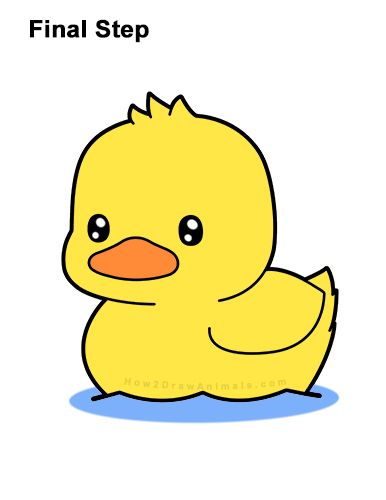 a cartoon duck with the words final step