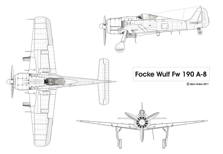 an old airplane is shown in three different views, including the front and back wings