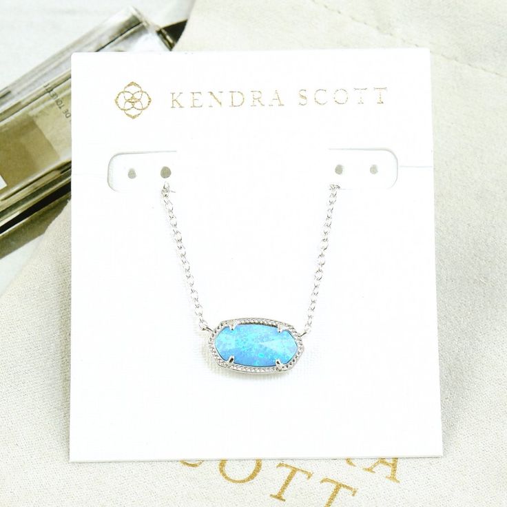 Nwot Kendra Scott Elisa Kyocera Opal Necklace. Last Pic For Size Purposes I Will Not Accept The Offer For A Bundle Deal, A 15% Discount Will Apply Automatically. - Kyocera Opal Ocean Blue - Chain: 15" + 2" Extension; Pendant: 1" X 3/8" - Rhodium Plated / Silver Tone - Lobster Clasp Brand New With Card And Pouch, No Gift Box. Please Check My Store For Other Colors And Styles!! Kendra Scott Light Blue Illusion, Kendra Scott Necklace Silver Blue, Kendra Scott Gold Necklace Blue, Kendra Scott Opal Necklace, Blue Kendra Scott Necklace, Opal Necklace Silver, Kendra Scott Elisa, Mouse Earrings, Minnie Mouse Earrings