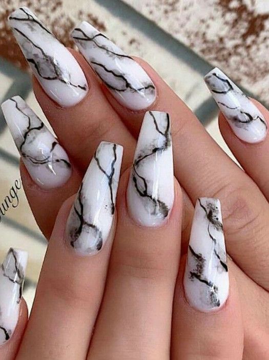 +45 Glamorous Gel Nail Designs for all Skin Tones published in Pouted Magazine Beauty - We've compiled a list of the greatest gel nail designs and colors for every skin tone; explore styles that best complements your complexion. - white background marble nails - #AbstractNailArt #AnimalPrintNailArt #cutegelnaildesignsforshortnails #FloralNailDesigns #gelnailartdesigns #gelnaildesignsgallery... Coffin Nails Designs Summer, Marble Nail Designs, Marble Nail, Marble Nail Art, Her Nails, Pretty Gel Nails, Acrylic Nails Coffin Short, Gel Nail Designs, Coffin Nails Designs