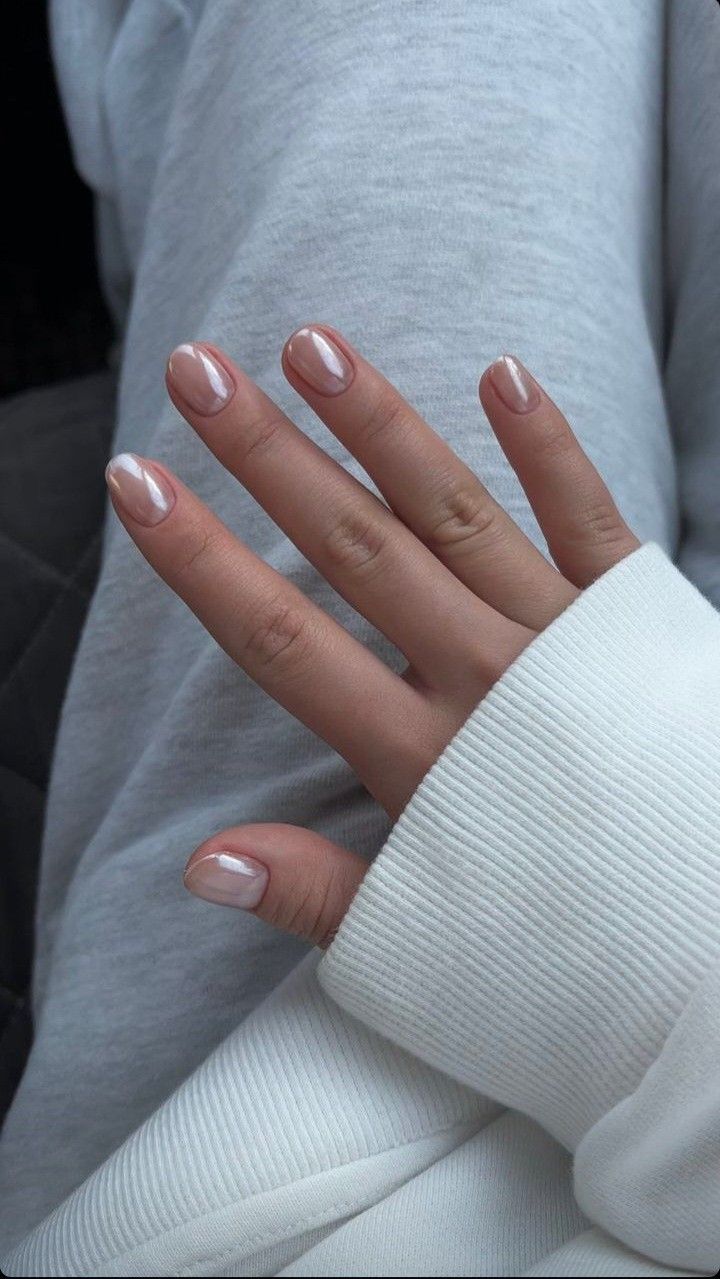 Short Classy Nails, Natural Nails Manicure, Overlay Nails, Minimal Nails, Her Nails, Pearl Nails, Neutral Nails, Bridal Nails, Classy Nails