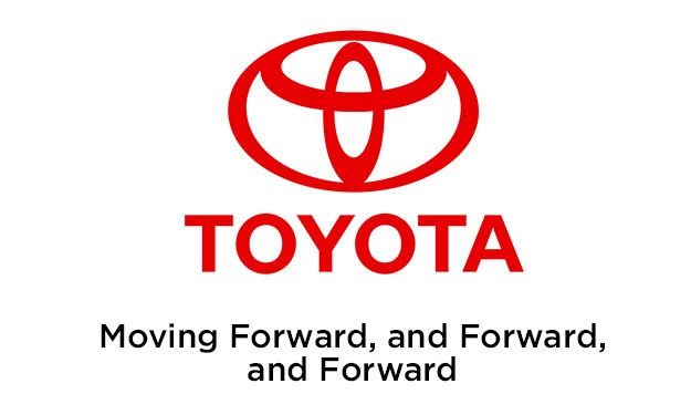 the toyota logo is shown in red on a white background