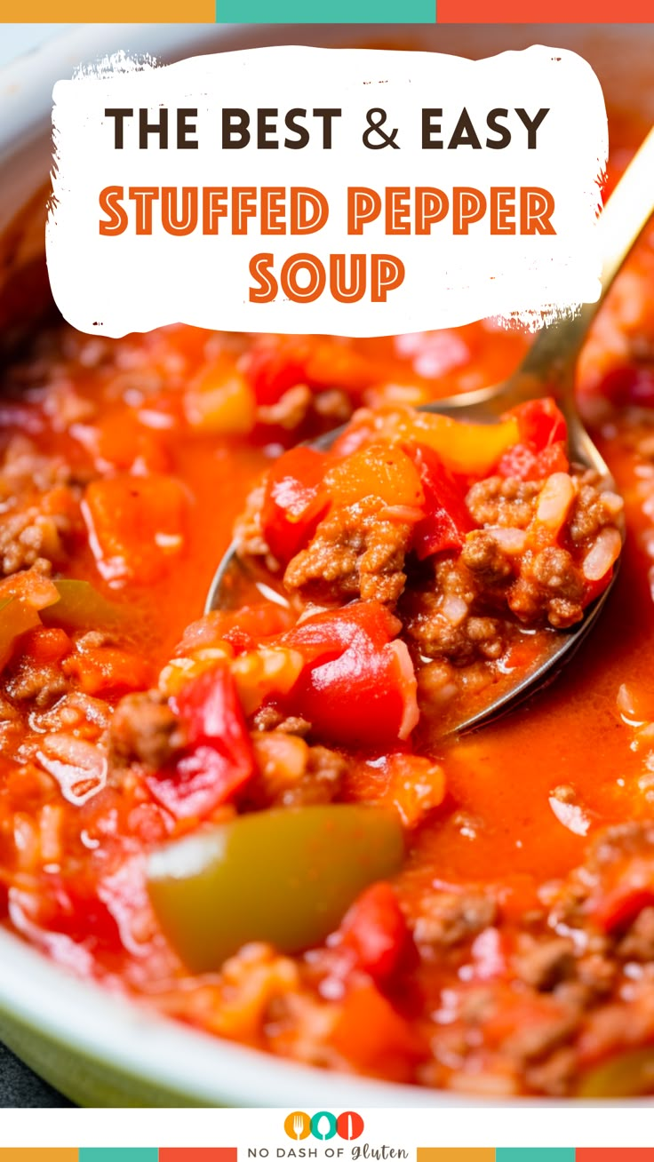 the best and easy stuffed pepper soup