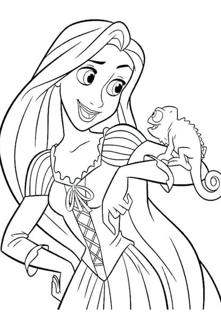 disney princess coloring pages for kids with pictures to color on the page and print them out