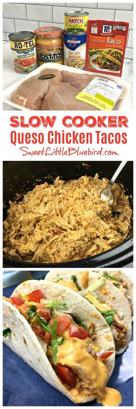 slow cooker quesadilla chicken tacos are the perfect meal for busy nights