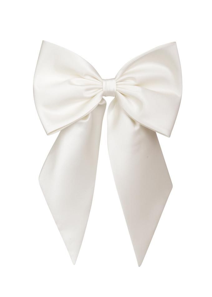 a white bow on a white background