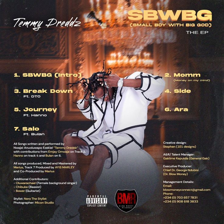 the album cover for tony dribble's small boy with big god is shown