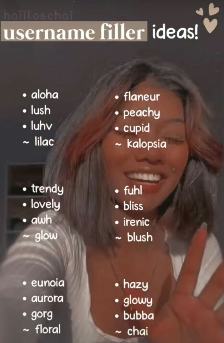 an image of a woman's face with the words username filter ideas