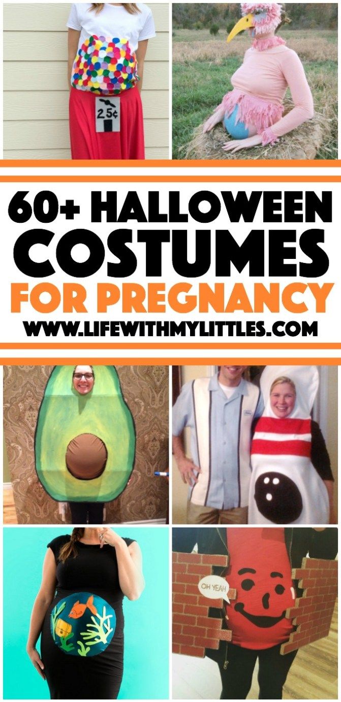 halloween costumes for pregnant women with text overlay