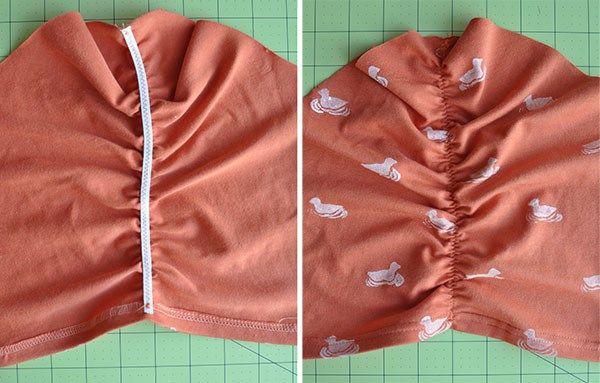 the sewing pattern is being used to make an apron