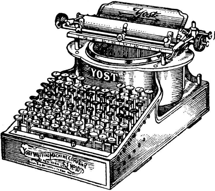 an old fashioned typewriter with lots of keys and numbers on the front, vintage line drawing or engraving illustration