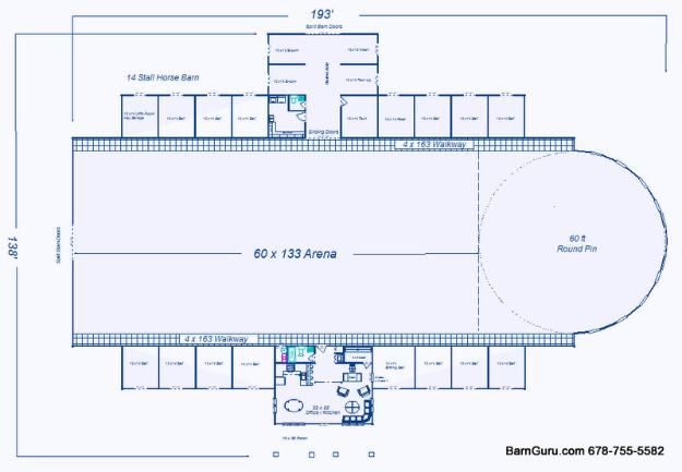 the floor plan for an office building with two floors and three large areas in it