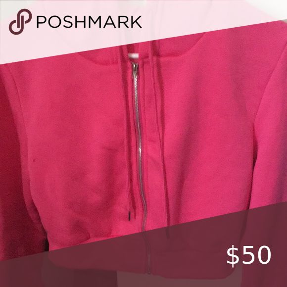 Sweat jacket Sweat Jacket, Deep Pink, The Natural, Pink, Closet