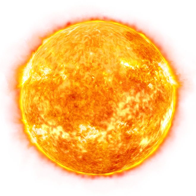 an image of the sun as it is being viewed from above on a white background