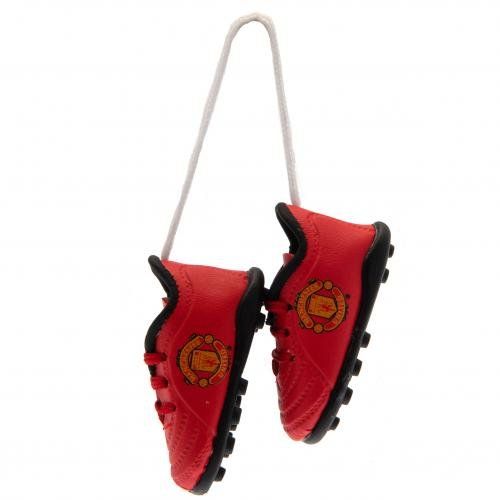 Manchester United FC Mini Football Boots - Excellent Pick Boot Hanger, Boots With Laces, Mini Football, Chelsea Fans, Mini Footballs, Car Hangers, European Soccer, Red Boots, Uk Gifts