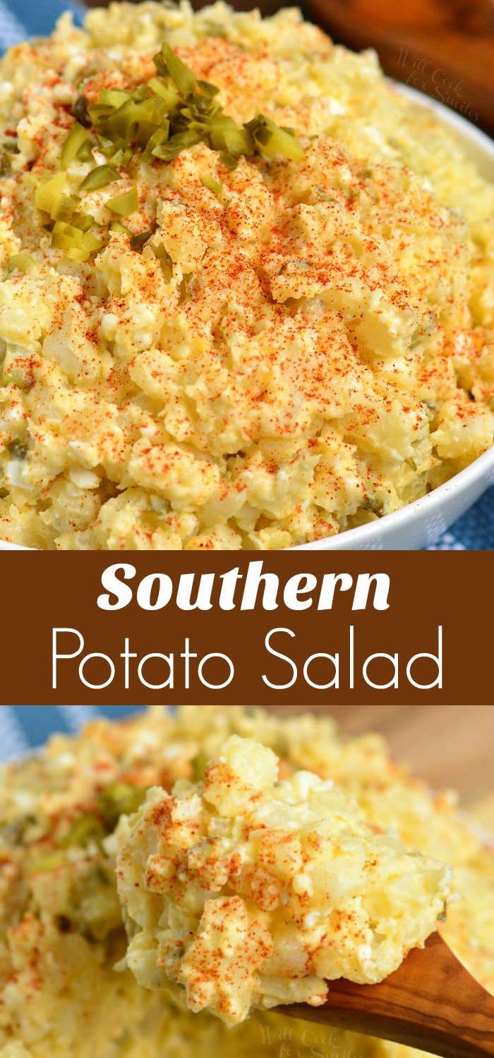 this southern potato salad is loaded with lots of cheese and broccoli it's the perfect side dish