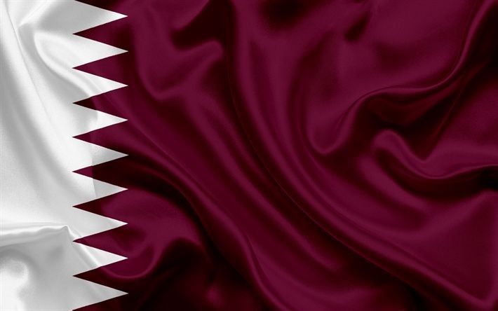 the flag of qatar is shown in red and white