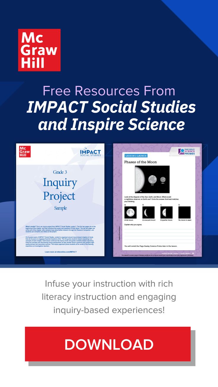 an image of the impact social studies and inspire science manual