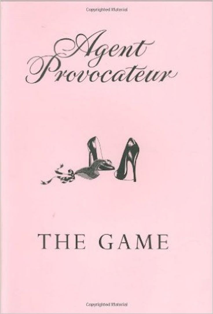 the cover of agent provocateur's book, the game with high heeled shoes