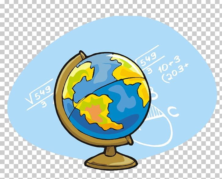 an earth globe on a stand with numbers and symbols in the background, it is transparent