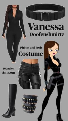 an image of a woman in black clothes and boots with text that says, princessa doeensmittzz