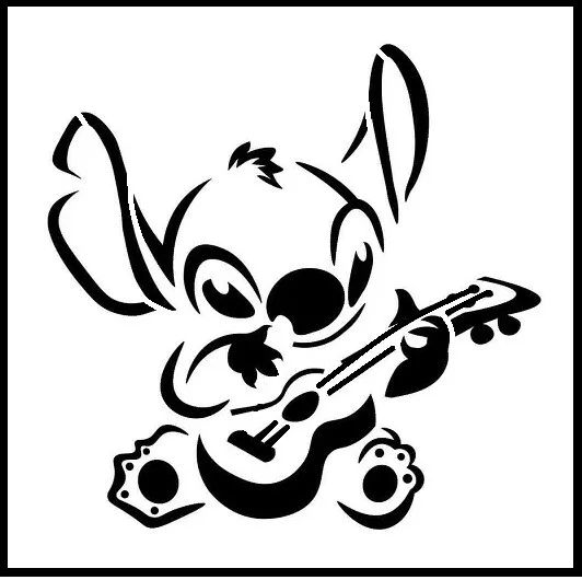 a black and white drawing of a cartoon character playing the guitar with his eyes closed