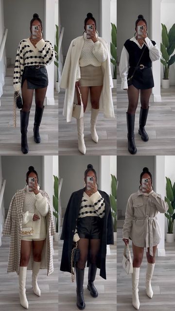 Talia | CONTENT CREATOR on Instagram: "10 AUTUMNAL LOOKS IN @revolve - Which look is your favorite? #revolve #revolveme 🫶🏽 autumn looks, fall outfits, chic, fashion, autumn fashion, skirts, trench coats, boots, neutral looks, outfit inspo, sweaters, sweater vest, skirts" Fall Chic Looks, Boots And Trench Coat Outfit, Mini Skirt And Coat Outfit, Style Sweater Skirt, Fall Boots And Skirt Outfit, Fall Outfit Skirt And Sweater, Tan Trench Coat Outfit Winter, Museum Outfit Ideas Black Women, Birthday Outfit Autumn