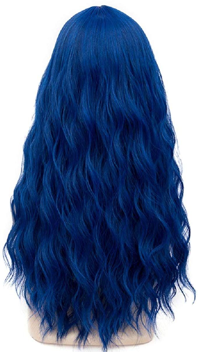 Curly Women, Royal Blue Hair, Light Blue Hair, Dark Blue Hair, Cute Hair Colors, Creative Hair Color, Women Cosplay, Blue Wig, Pretty Hair Color