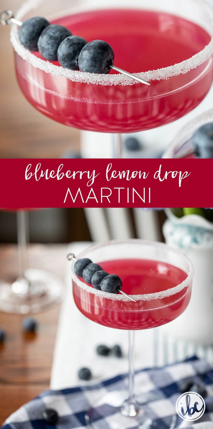 The BEST Blueberry Lemon Drop Martini #lemondrop #martini #cocktail #recipe #blueberry #lemon #vodka Easy Sweet Martini Recipes, Tito’s Blueberry Vodka Cocktail, Flavored Lemon Drop Martini, Blueberry Syrup Cocktail, How To Make A Lemon Drop Martini, Blueberry Lemon Martini, Fun Cocktail Recipes Vodka, Flavored Vodka Martinis, Blueberry Smash Cocktail