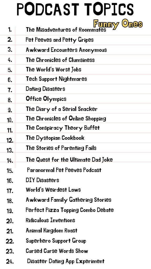 Printable List Of Podcast Topic Ideas Funny Podcast Topics, Podcast Ideas Topics, Funny Content Ideas, Podcast Thumbnail Design, Stuff To Talk About, Podcast Topics Ideas Funny, Podcast Ideas, Text Conversation Starters, Inspirational Podcasts