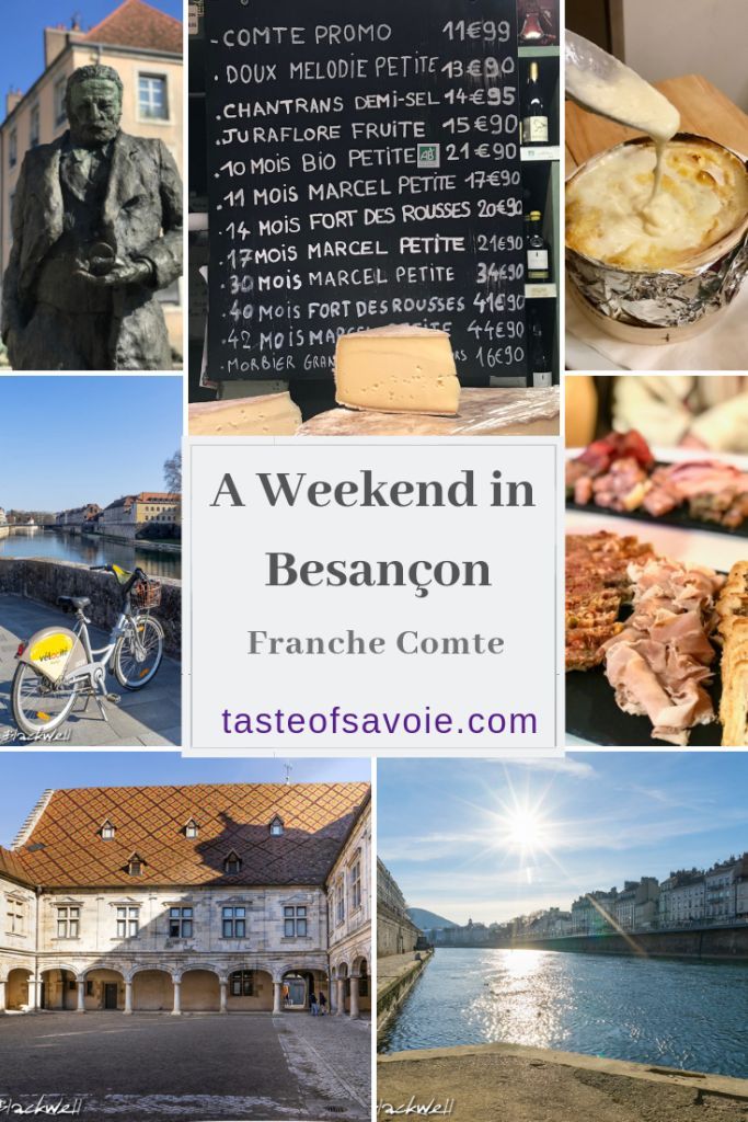 a collage of photos with the words a weekend in besancon, france