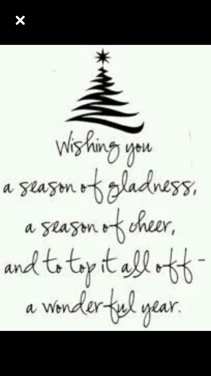 an image of a christmas tree with the words wishing you