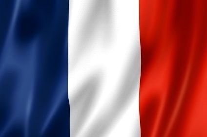 the flag of france is shown in this close up photo with silky folds and waves