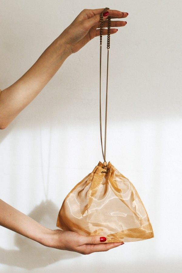 BRONZE balloon bag Store Concept, Eco Bag, Silk Organza, Fabric Bags, Cute Bags, Organza Bags, Diy Bag, A Bag, Fashion Item