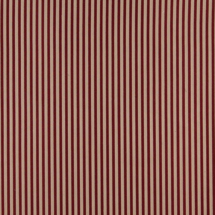 a red and white striped shirting fabric