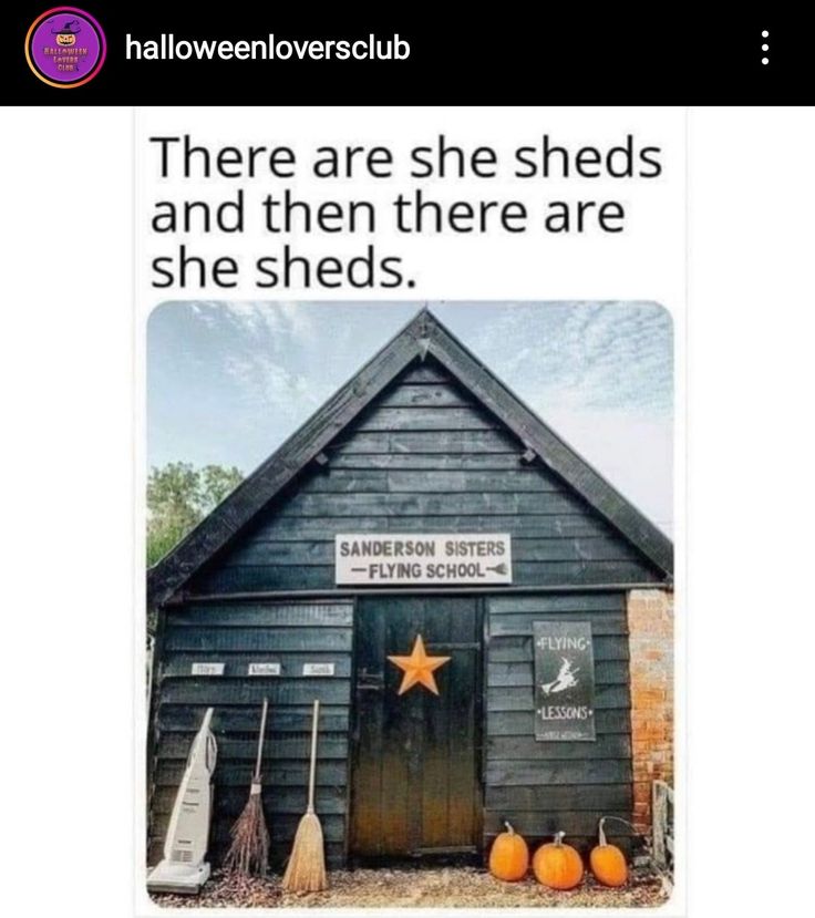 an image of there are she sheds and then there are she shed's pumpkins