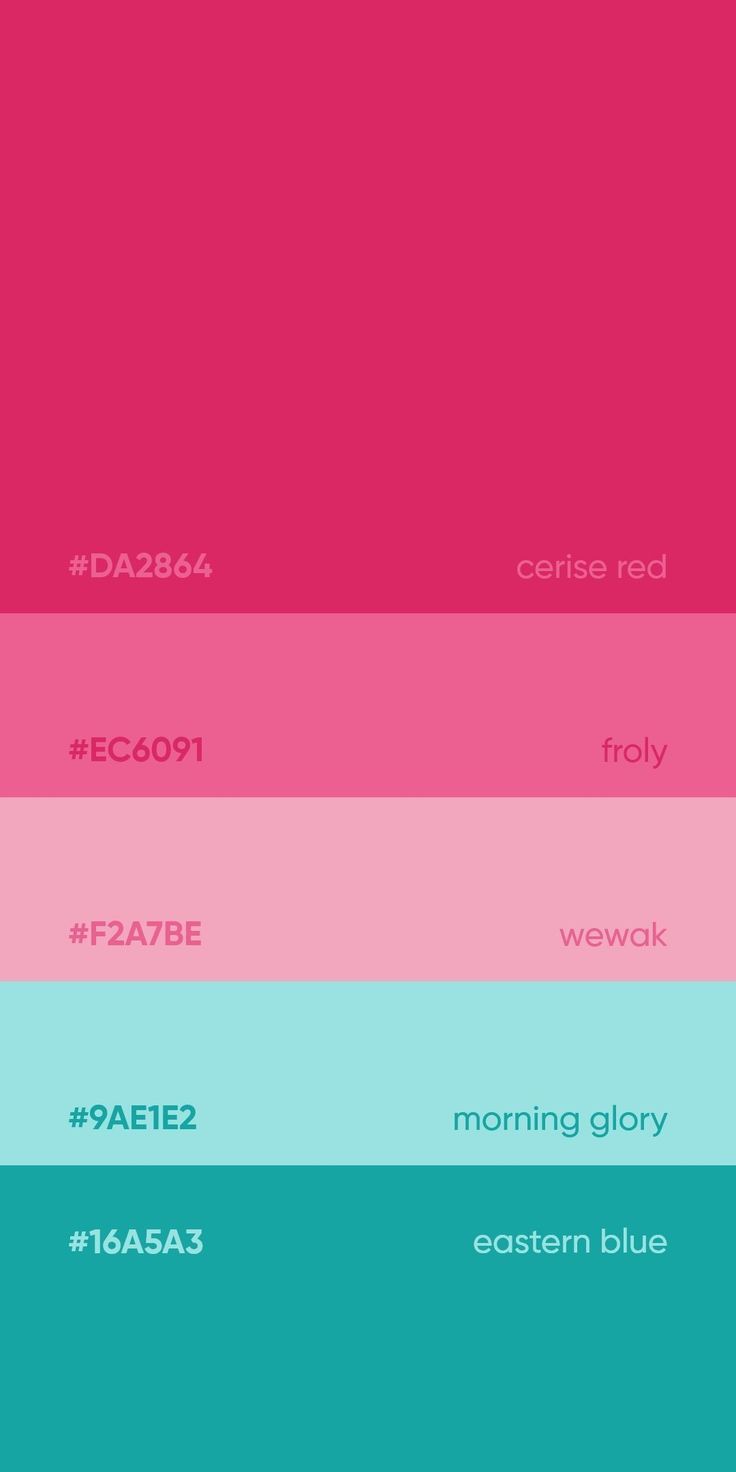 color swatches for the new york city subway system in pink, teal, and blue