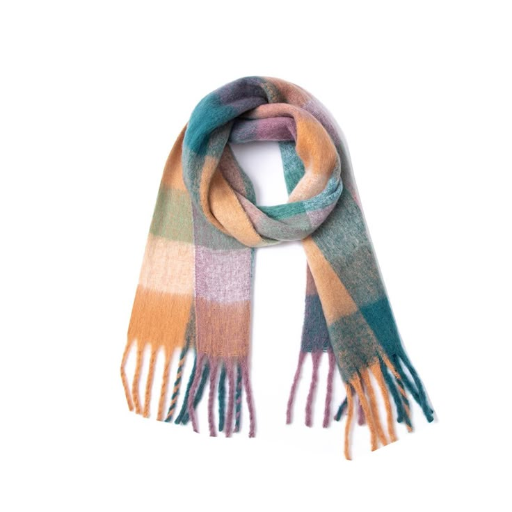 PRICES MAY VARY. MATERIAL - 100% high quality acrylic with cashmere feeling, extremely cozy, skin-friendly and lightweight, keep you warm in cold weather; No pilling; No scratchy to skin SIZE - 84.6"x13.8" with tassels,The winter scarfs is soft, medium weight, wrap the oversized scarf freely around any outfit and it will keep you warm all day long DESIGN FEATURE - Fashion plaid pattern, vibrant colors to choose, bring you a colorful winter; Plaid scarves are never out of style, match all the out Mohair Scarf, Orange Coffee, Deep Yellow, Polyester Scarf, Checked Scarf, Cozy Scarf, Blue Green Orange, Womens Cashmere, Fashion Seasons