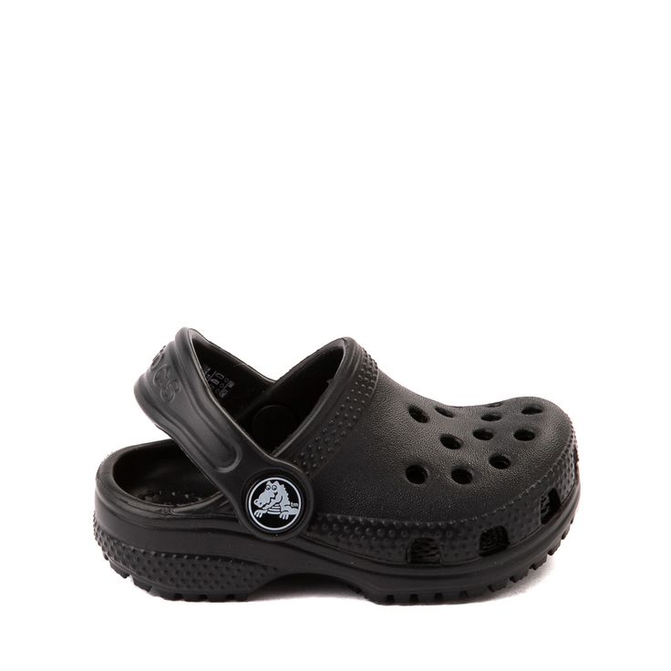 Crocs Classic Clog - Baby / Toddler - Black | Journeys Baby Crocs Shoes, Kids Crocs, Toddler Crocs, Crocs Charms, Black Crocs, Baby Jordans, Shoe Size Chart Kids, College Party