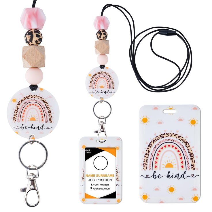 PRICES MAY VARY. Package Include: You will get the package include 1PCS silicone beaded lanyard for id badges(keys) and 1PCS badge holder. Boho style, cute and warm, do you like it? The rope of the product you receive will be long, you can adjust it to the length of the rope that suits you by looking at the picture. Design and Feature: Compared with ordinary and rigid lanyards, this bohemian style lanyards is full of vitality and enthusiasm, while demonstrating freedom and individuality. It's time to add some color to the dull work and life! This is where our design inspiration comes from. Material and Crafts: The lanyards for id badges are divided into two parts, the lanyard and the card holder. The lanyard part is composed of fabric rope, silicone beads, wooden beads, acrylic plate and s Handmade Pink Lanyards For Personal Use, Teacher Lanyard Beaded Id Badge Holders, Teacher Lanyard Silicone Beads, Customizable Adjustable Pink Badge Holders, Customizable Adjustable Pink Badge Reel, Cute Sun, Nurse Office, Badge Lanyard, Work Badge