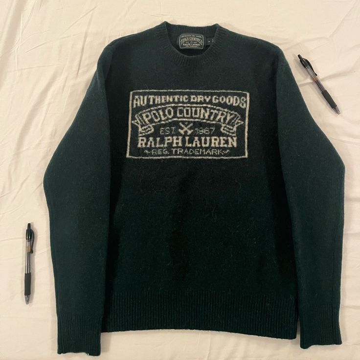 The Sweater Has Been Shrunk. It Reads As A Medium But Fits Like An Extra Small. Would Be Great For A Smaller Woman Or Younger Boy/Girl. Sweater Is In Excellent Condition. Pens Showed For Scale Please Ask Any Questions Polo Knit Sweater, Thrift Wishlist, 2024 Clothes, Clothes Wishlist, Wishlist 2024, Guys Clothing Styles, Ralph Lauren Outfits, Polo Sweater, Dry Goods