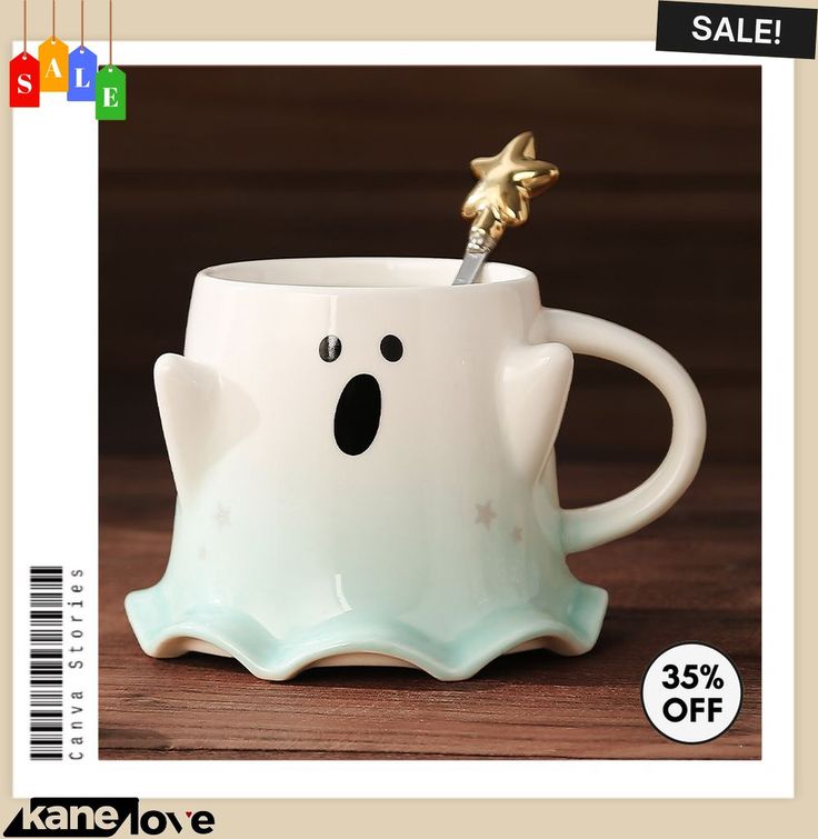 Fashion Household Halloween Ghost Ceramic Water Cup Tableware Couple Cups, Cartoon Mug, Green Cups, Holiday Cups, Pink Cups, Creative Coffee, Juice Cup, Halloween Drinks, Milk Cup