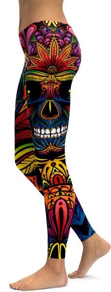 EDM - Rainbow Rave Skull Leggings Best Leggings For Women, Womens Printed Leggings, Skull Collection, Skull Leggings, How To Wear Leggings, Orange Leggings, Music Festival Outfit, Best Leggings, Rave Wear