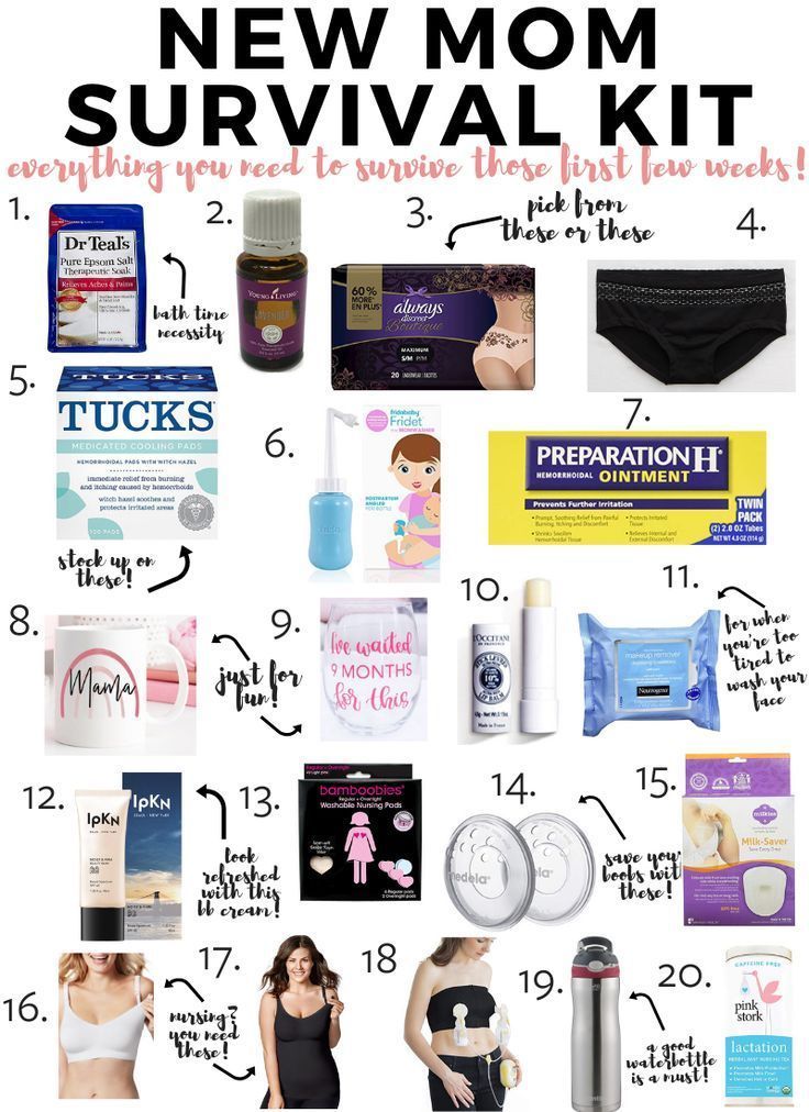 the new mom survival kit includes everything you need to pack for mother's day