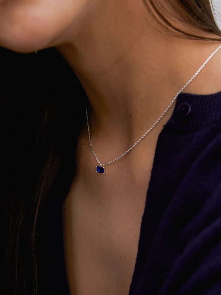 Editor's NoteThe brand Midnight Moment, resembling the dawn, presents a quiet and complete time immersed in different perspectives and emotions. - Square shaped pendant- Navy colored cubic is set- Unique and elegant mood- Daily point itemMeasurements (in.)- Length: 15.75 in. ~ 17.72 in. Composition & Care- Gold: Sterling Silver, 18K Gold Plated, CZ / Silver: Sterling Silver, CZ- Avoid direct heat and moisture- Keep it in a sealed bagDesigner- by MIDNIGHT MOMENT Square Necklace, Different Perspectives, The Dawn, Gal Gadot, Accessories Jewelry Necklace, Navy Color, Women Accessories Jewelry, 18k Gold, Gold Plate